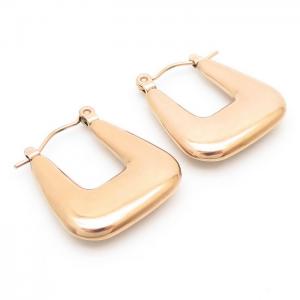 Geometric U-shaped titanium steel rose gold earrings - KE110189-LM