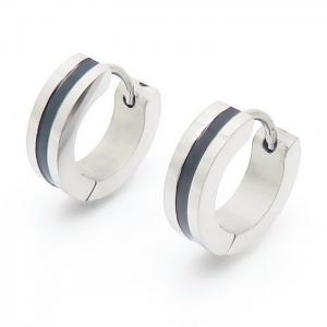 Stainless Steel 304 Drop Earring Men Women Silver-Black Color - KE110225-XY