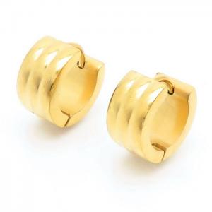Three Layer Thickening Drop Earring Women Men Stainless Steel 304 Shiny Gold Color - KE110232-XY