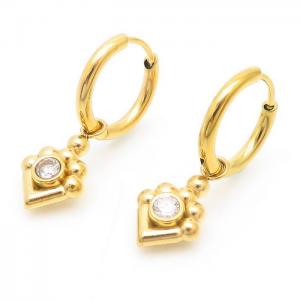 Trendy Stainless Steel 304 With Zircon Drop Earring Women Party Gold Color - KE110240-YX