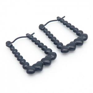 U Love Charm Earring Women Stainless Steel 304 Black Color - KE110272-LM