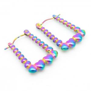 U Love Charm Earring Women Stainless Steel 304 Rainbow Color - KE110276-LM