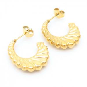 Geometric C Stud Earring Women Stainless Steel 304 Gold Color - KE110278-LM