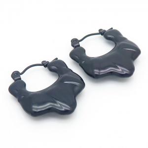 Irregular Geometry Earring Women Stainless Steel 304 Black Color - KE110295-LM