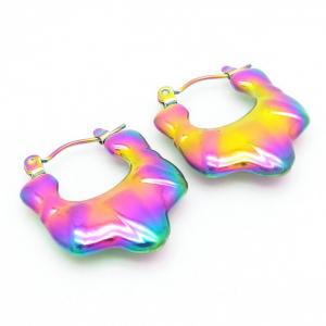 Irregular Geometry Earring Women Stainless Steel 304 Rainbow Color - KE110296-LM
