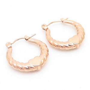 U Love Heart Charm Earring Women Stainless Steel 304 Rose Gold Color - KE110303-LM
