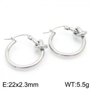Specially Design Round Knots Hollow Earrings for Women Stainless Steel Trendy Jewelry - KE110348-KFC