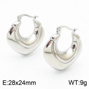 Women Stainless Steel Love heart Shape Earrings - KE110513-KFC