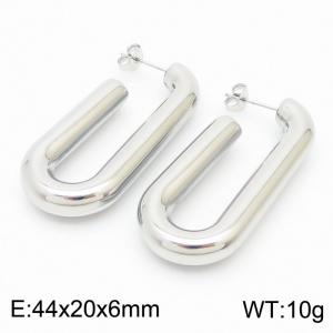 Women  Stainless Steel Long Hook Shape Earrings - KE110519-KFC