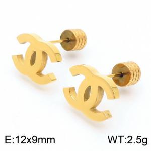SS Gold-Plating Earring - KE110583-Z