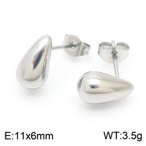 INS steel drop shaped stainless steel lady earrings - KE110857-KFC