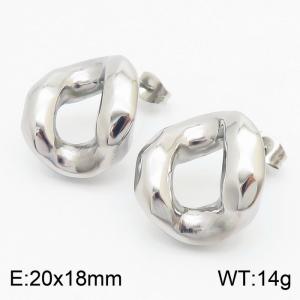 French stainless steel geometric earrings with a niche and high-end feel - KE110904-KJX