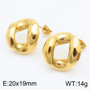 French stainless steel geometric earrings with a niche and high-end feel - KE110907-KJX