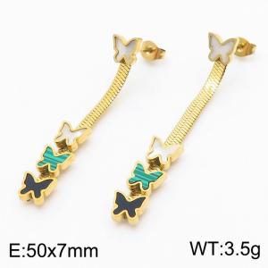 SS Gold-Plating Earring - KE111165-HM