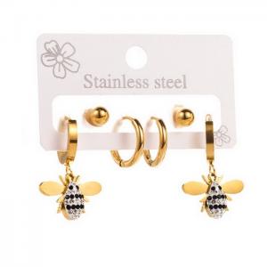 Stainless Steel Stone&Crystal Earring - KE111474-WGHH