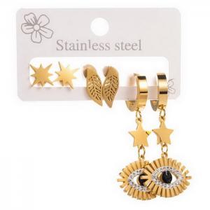 Stainless Steel Stone&Crystal Earring - KE111476-WGHH