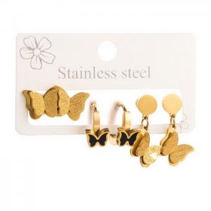 SS Gold-Plating Earring - KE111479-WGHH