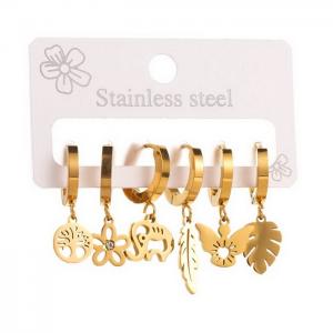 SS Gold-Plating Earring - KE111480-WGHH