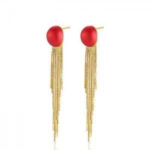 SS Gold-Plating Earring - KE111551-WGLN