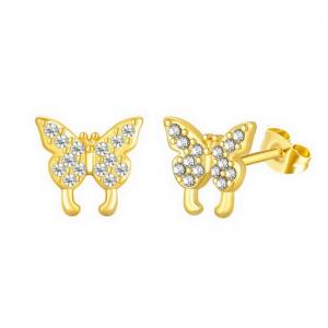 Stainless Steel Stone&Crystal Earring - KE111829-PA