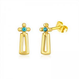 Stainless Steel Stone&Crystal Earring - KE111854-PA