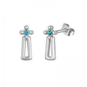 Stainless Steel Stone&Crystal Earring - KE111856-PA