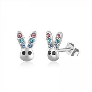 Stainless Steel Stone&Crystal Earring - KE111888-PA