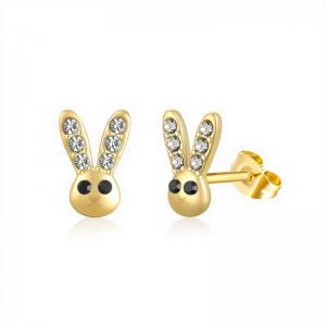 Stainless Steel Stone&Crystal Earring - KE111889-PA