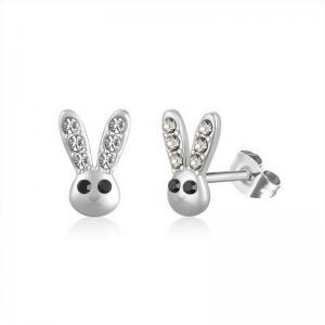 Stainless Steel Stone&Crystal Earring - KE111890-PA