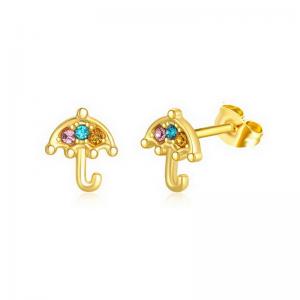 Stainless Steel Stone&Crystal Earring - KE111891-PA