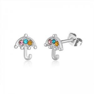 Stainless Steel Stone&Crystal Earring - KE111893-PA