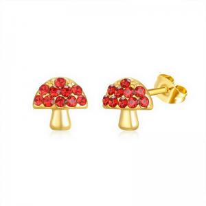 Stainless Steel Stone&Crystal Earring - KE111895-PA