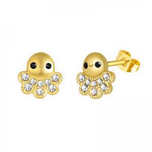 Stainless Steel Stone&Crystal Earring - KE111902-PA