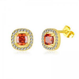 Stainless Steel Stone&Crystal Earring - KE111907-PA