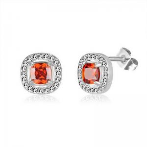 Stainless Steel Stone&Crystal Earring - KE111908-PA