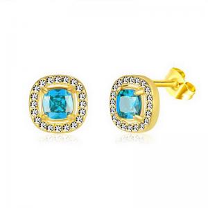 Stainless Steel Stone&Crystal Earring - KE111913-PA