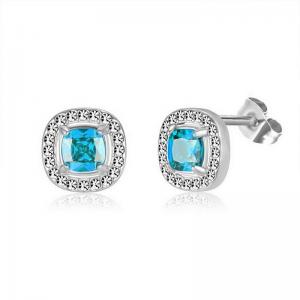 Stainless Steel Stone&Crystal Earring - KE111914-PA