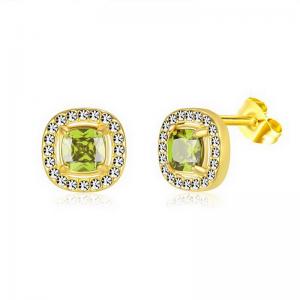 Stainless Steel Stone&Crystal Earring - KE111919-PA