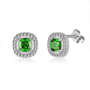 Stainless Steel Stone&Crystal Earring - KE111922-PA