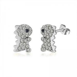 Stainless Steel Stone&Crystal Earring - KE112002-PA