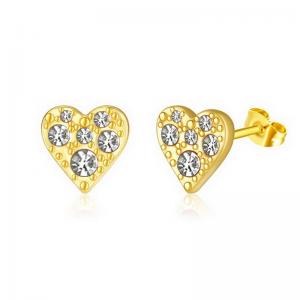 Stainless Steel Stone&Crystal Earring - KE112023-PA