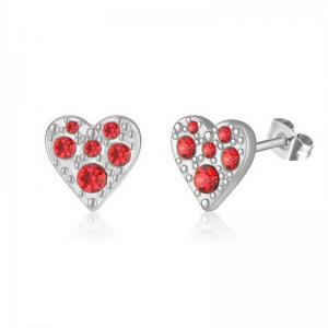 Stainless Steel Stone&Crystal Earring - KE112024-PA