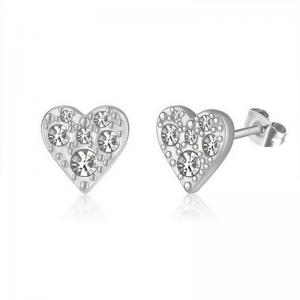 Stainless Steel Stone&Crystal Earring - KE112026-PA