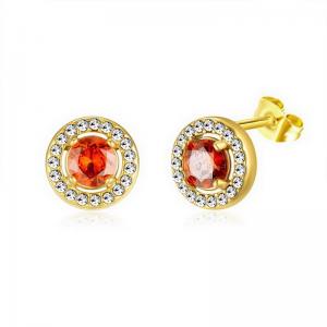 Stainless Steel Stone&Crystal Earring - KE112034-PA