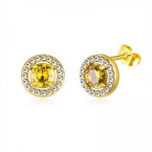 Stainless Steel Stone&Crystal Earring - KE112038-PA