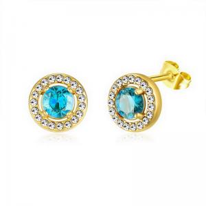 Stainless Steel Stone&Crystal Earring - KE112040-PA