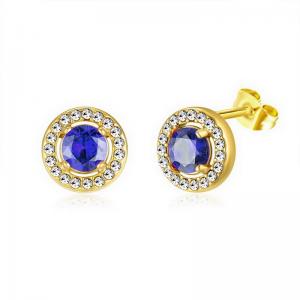 Stainless Steel Stone&Crystal Earring - KE112044-PA