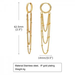 SS Gold-Plating Earring - KE112125-WGSF