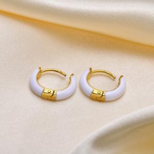 SS Gold-Plating Earring - KE112136-WGSF