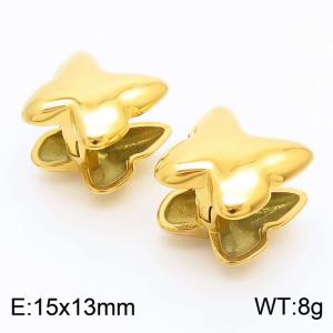 Trendy and personalized stainless steel butterfly ear clip - KE112201-WGJD